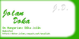 jolan doka business card